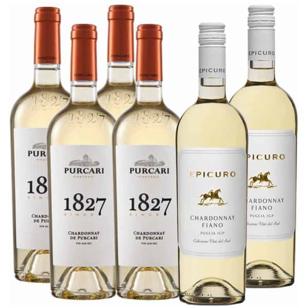 4 Purcari 1827 Chardonnay + 2 Epicuro Chardonnay Fiano